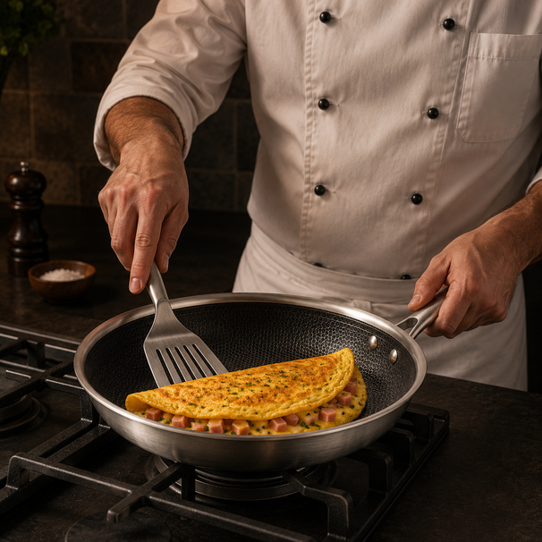 Batterie de cuisine Poêle Cookinglife HexaCook Hybride 2 pièces - ø 24 & 28 cm - ANTI-ADHÉSIF - compatible avec toutes les sources de chaleur - revêtement antiadhésif en céramique