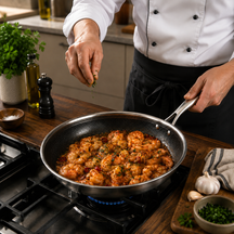 Poêle à Frire Cookinglife HexaCook Hybride ø 28 cm - ANTI-ADHÉSIF - convient à toutes les sources de chaleur - revêtement antiadhésif en céramique