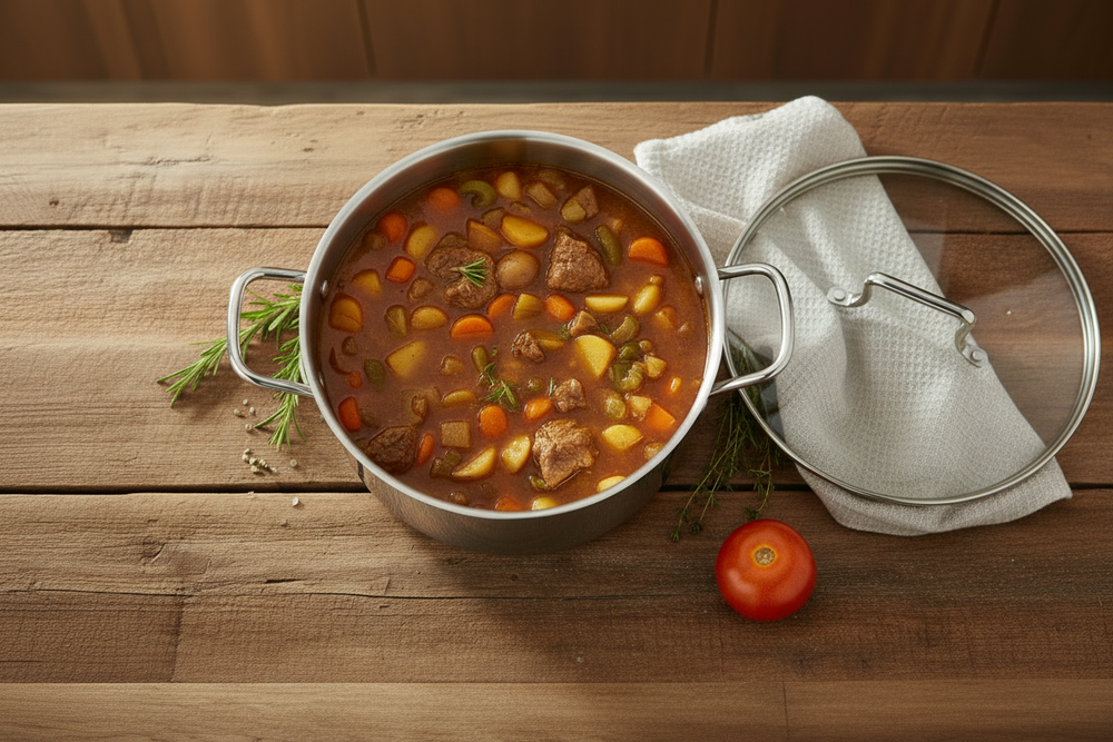 Batterie de cuisine Cookinglife Essential Steel 6 pièces - Inox - Casserole ø 16, 18, 20 cm & Casserole ø 16 cm + Poêle Superior ø 24 & 28 cm - compatible avec toutes les sources de chaleur