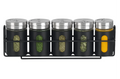 Ensemble de porte-epices Cookinglife - Flacons - Kitchen - 80 ml - 5 pièces