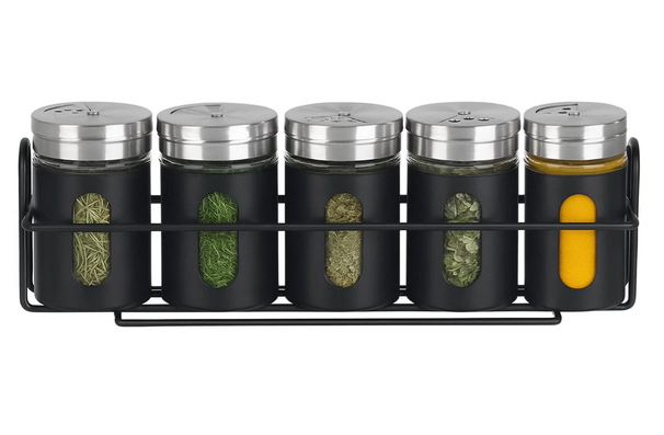 Ensemble de porte-epices Cookinglife - Flacons - Kitchen - 80 ml - 5 pièces