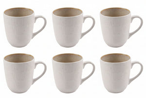 Ensemble de mugs Cookinglife - Mugs à café - Nola Sand - 350 ml - 6 pièces