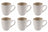 Ensemble de mugs Cookinglife - Mugs à café - Nola Sand - 350 ml - 6 pièces