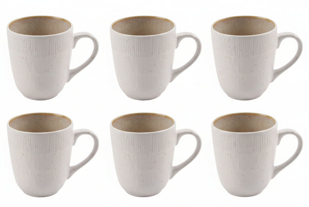 Ensemble de mugs Cookinglife - Mugs à café - Nola Sand - 350 ml - 6 pièces