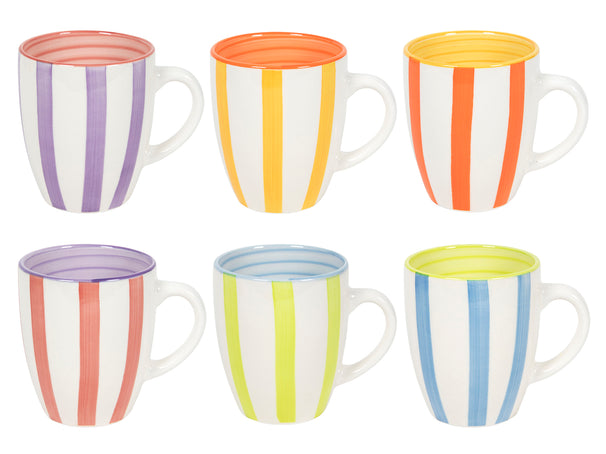 Ensemble de mugs Cookinglife - Mugs a café - Summer Vibes - 340 ml - 6 pièces