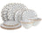 Ensemble de vaisselle Cookinglife Noria 18 pièces / 6 personnes - 6 assiettes à dîner, 6 assiettes à petit-déjeuner et 6 bols
