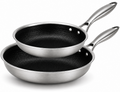Batterie de cuisine Poêle Cookinglife HexaCook Hybride 2 pièces - ø 24 & 28 cm - ANTI-ADHÉSIF - compatible avec toutes les sources de chaleur - revêtement antiadhésif en céramique