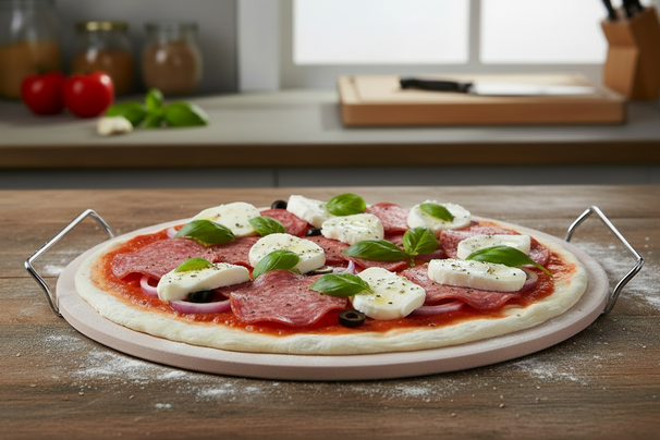 Pierre a pizza Fire & Flavour - Avec support - Fire & Flavour - 33 cm - 1 pièce