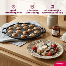 Poêle à poffertjes Cookinglife - en fonte - émaillée - Ø 24 cm
