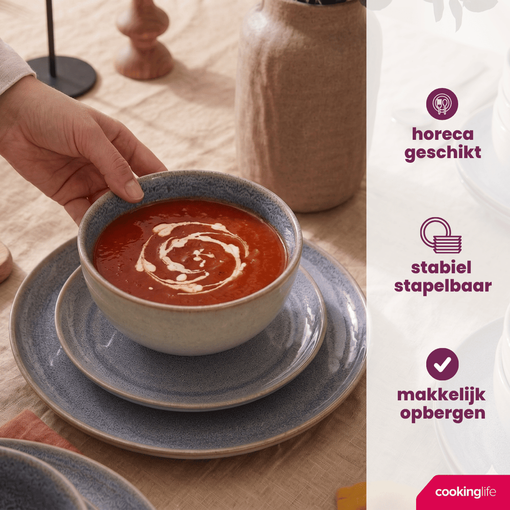 Ensemble d'assiettes plates Cookinglife - à dîner - Serene - Ø 28 cm - 4 pièces