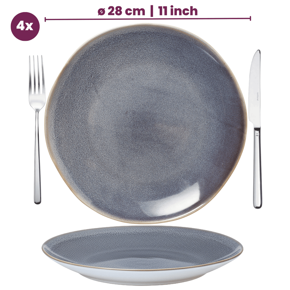 Ensemble d'assiettes plates Cookinglife - à dîner - Serene - Ø 28 cm - 4 pièces