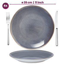 Ensemble d'assiettes plates Cookinglife - à dîner - Serene - Ø 28 cm - 4 pièces