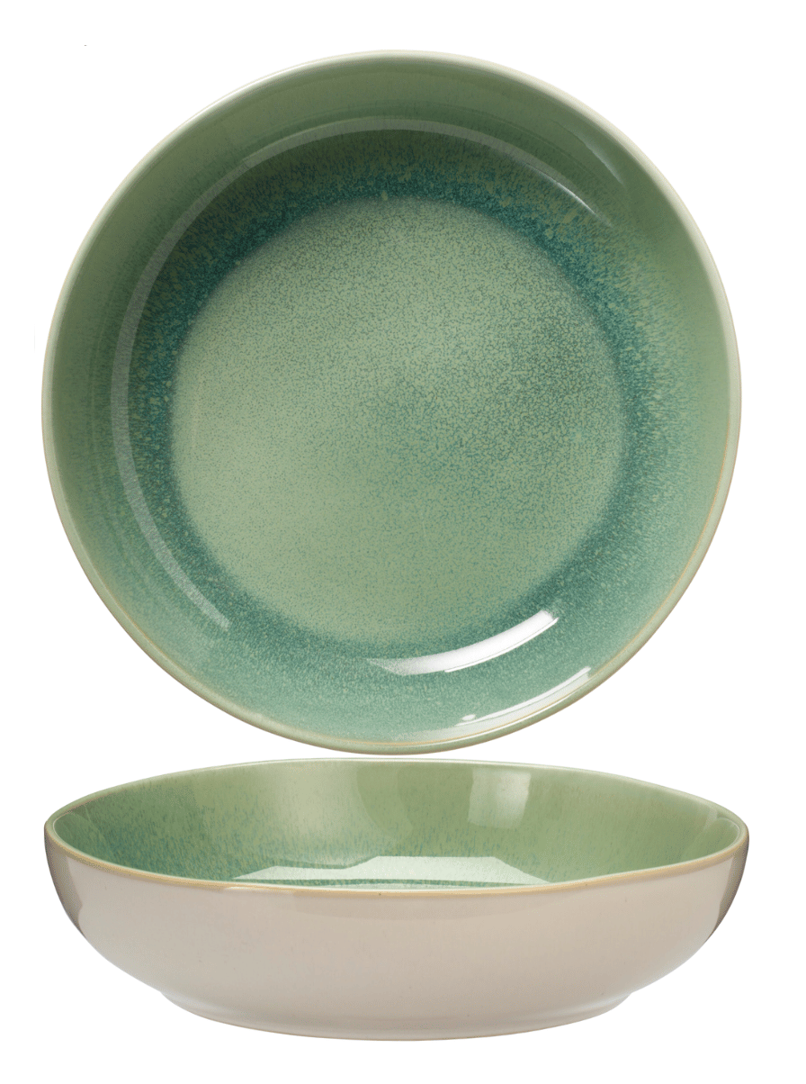 Assiettes creuses Cookinglife / Assiettes à pâtes Serene Green ø 23 cm - Faïence - 4 pieces