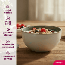 Bols à soupe Cookinglife Serene Green ø 14 cm - Faïence - 4 pieces