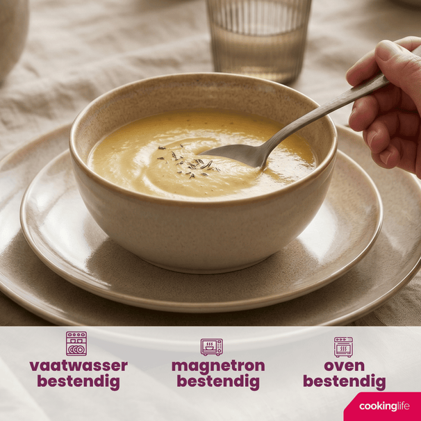 Bols à soupe Cookinglife Serene Sand ø 14 cm - Faïence - 4 pieces