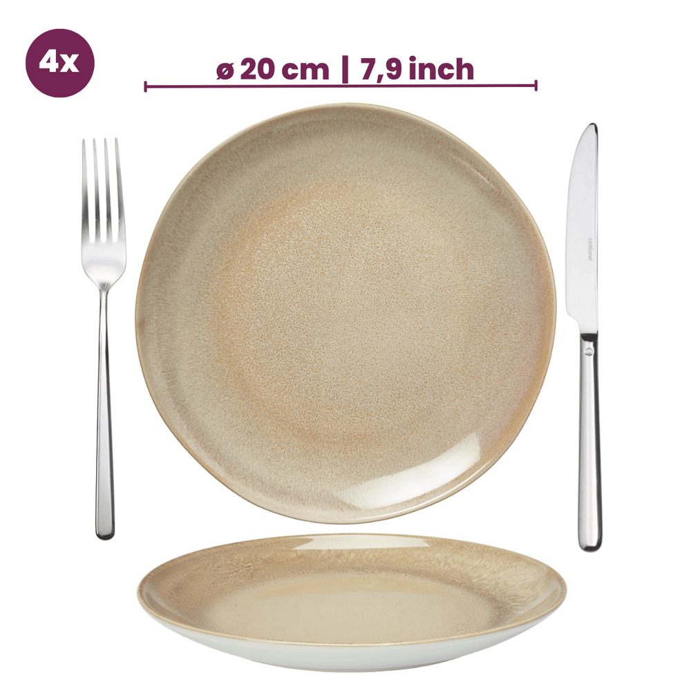 Ensemble d'assiettes Cookinglife - Petit-déjeuner - Serene - 20 cm - 4 pièces