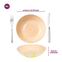 Set d'assiettes Cookinglife - Assiettes a pates - SpringVibes - ø21cm - 6 pieces