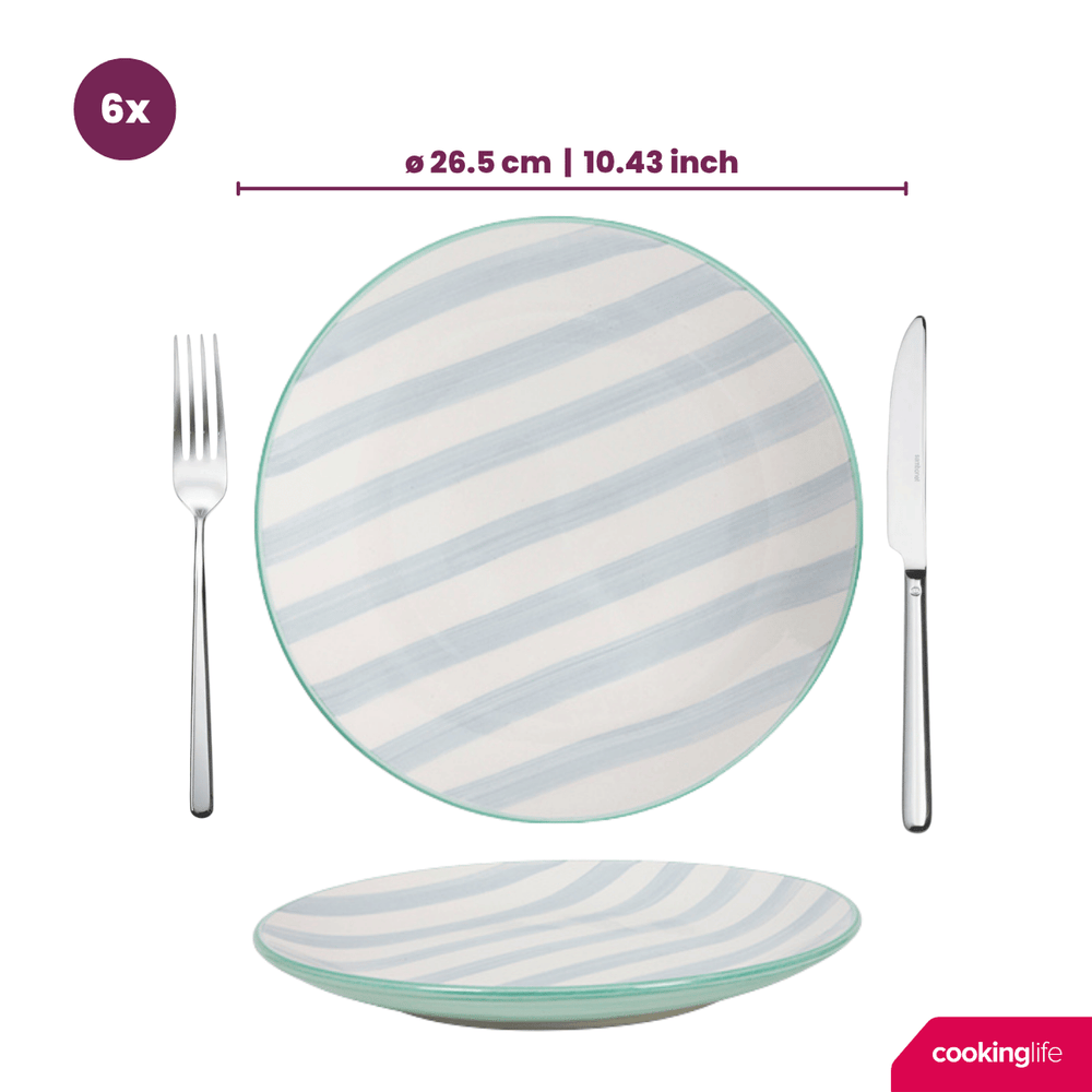 Set vaisselle Cookinglife - 6 pers - Spring Vibes - Ø26,5 cm - 18 pièces