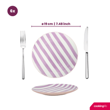 Set d'assiettes Cookinglife - Petit-déjeuner - Spring Vibes - 19 cm - 6 pièces