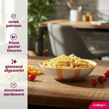 Set d'assiettes Cookinglife - Assiettes a pates - SpringVibes - ø21cm - 6 pieces