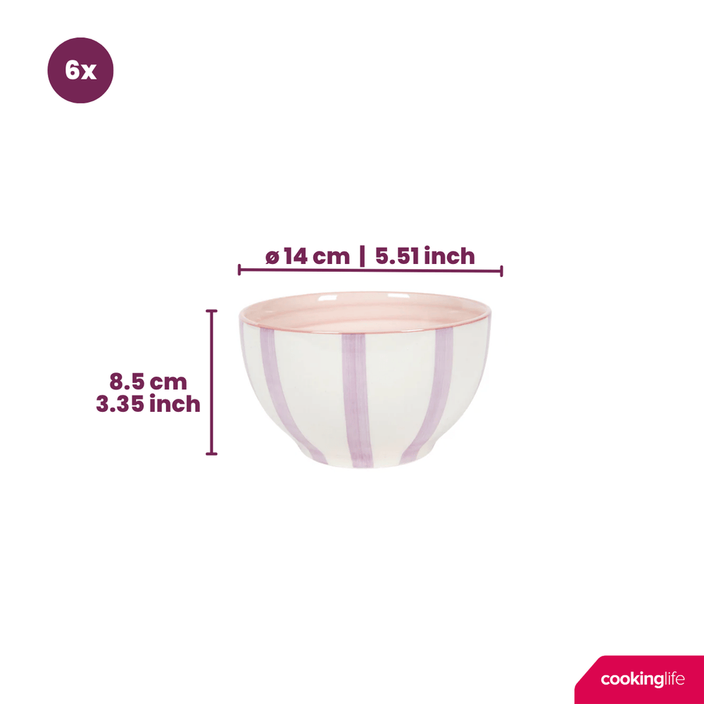 Ensemble de bols Cookinglife - Bols a soupe - Spring Vibes - ø 14 cm - 6 pièces