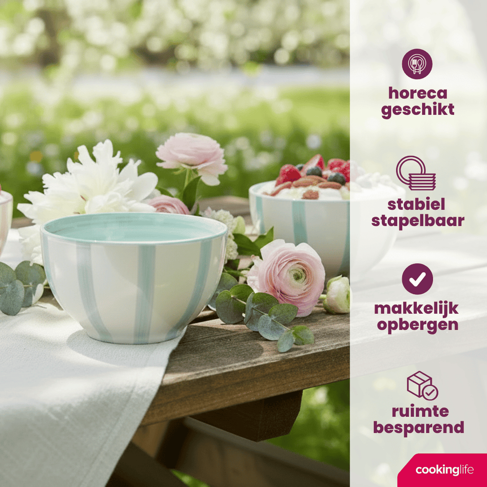 Ensemble de bols Cookinglife - Bols a soupe - Spring Vibes - ø 14 cm - 6 pièces