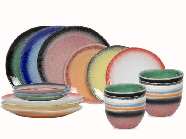 Set de vaisselle Studio Tavola - 6 personnes - Fire - 27/20/14/10 cm - 24 pièces