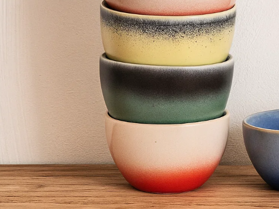 Ensemble de bols à soupe Studio Tavola - Bols en grès - Fire - 14 cm - 6 pièces