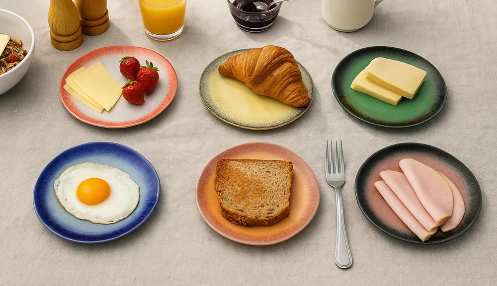 Ensemble d'assiettes Studio Tavola - Assiette à petit-déjeuner - 20 cm - 6 pièces