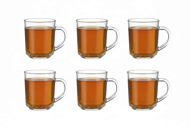 Ensemble de verres à thé Cookinglife - en verre - Daily - 220 ml - 6 pièces