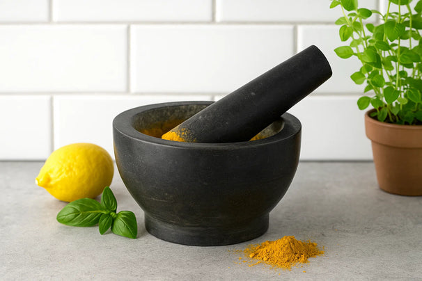 Mortier Imperial Kitchen - Mortier en granit - Noir - ø 18 cm