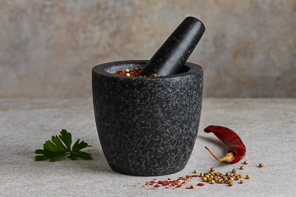 Mortier Cookinglife - Mortier en granit - Granit Noir - Ø 13 cm