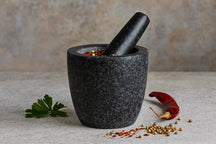 Mortier Cookinglife - Mortier en granit - Granit Noir - Ø 13 cm