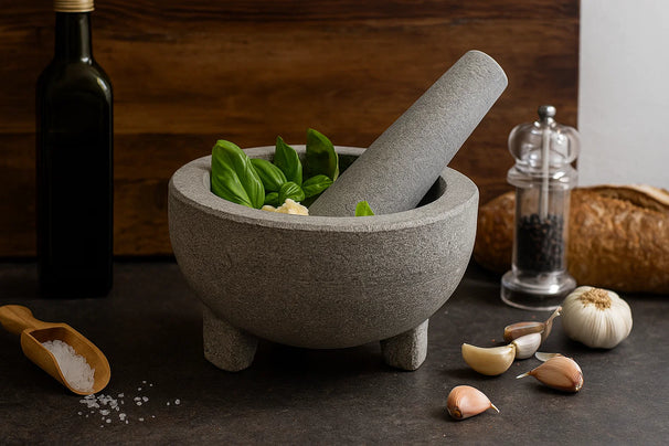 Mortier Cookinglife - Mortier sur pied - Organic - Ø 14,5 cm - en granit