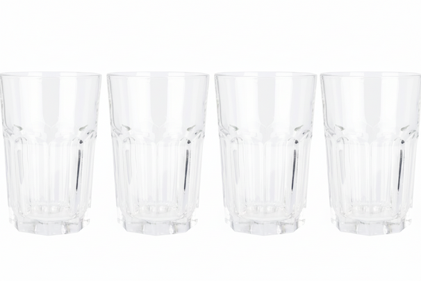 Ensemble de verres a eau Cookinglife - Gobelets en verre - 500 ml - 4 pièces