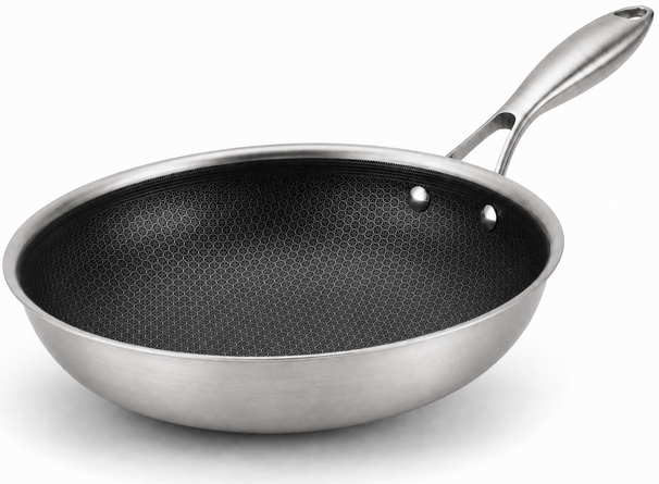 Poêle Wok Cookinglife HexaCook Hybride ø 28 cm - ANTI-ADHÉSIF - compatible avec toutes les sources de chaleur - revêtement antiadhésif en céramique