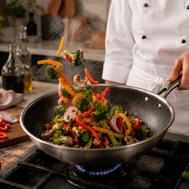 Peut-on faire sauter sans wok sur une cuisinière à gaz ordinaire ?