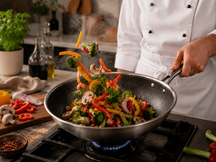 Poêle Wok Cookinglife HexaCook Hybride ø 28 cm - ANTI-ADHÉSIF - compatible avec toutes les sources de chaleur - revêtement antiadhésif en céramique
