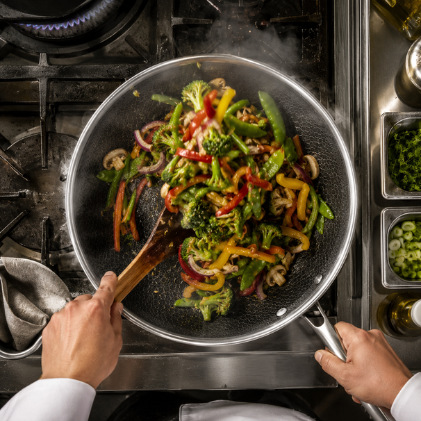 Poêle Wok Cookinglife HexaCook Hybride ø 28 cm - ANTI-ADHÉSIF - compatible avec toutes les sources de chaleur - revêtement antiadhésif en céramique