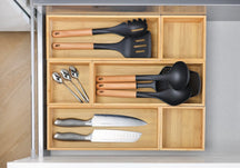 Set de spatules Cookinglife - en bois et en silicone - Noir - 32-36cm - 4 pièces