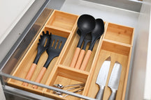 Set de spatules Cookinglife - en bois et en silicone - Noir - 32-36cm - 4 pièces