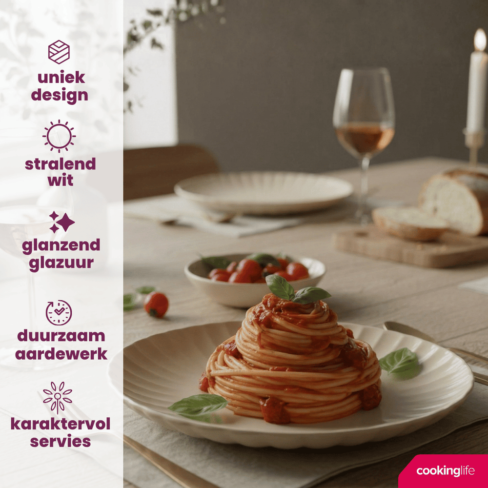 Assiettes à dîner Cookinglife Cardida Beige ø 26 cm - 6 pièces