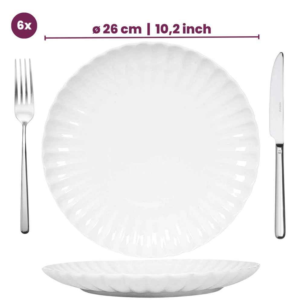 Ensemble de vaisselle Cookinglife - 6 personnes - Cardida - 26 cm - 18 pièces