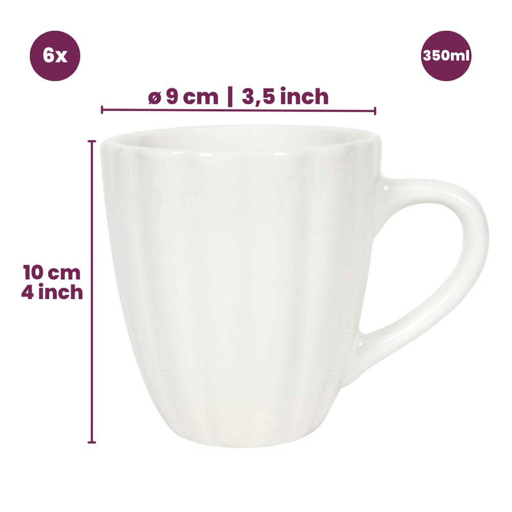 Ensemble de mugs Cookinglife - Mugs a café - Cardida - 350 ml - 6 pièces
