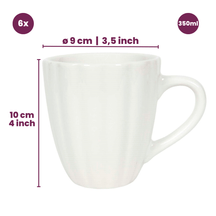 Ensemble de mugs Cookinglife - Mugs a café - Cardida - 350 ml - 6 pièces