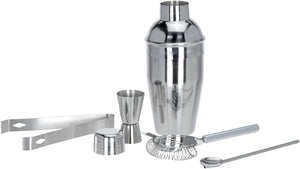 Set d'accessoires à cocktail Cookinglife - Shaker - en inox - 5 pièces