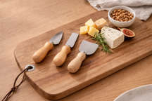Set de couteaux à fromage Cookinglife - Planche à fromage - Acacia - 4 pièces