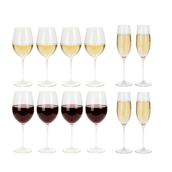 Set de verres à vin Cookinglife - Verres à champagne - 540 ml - 12 pièces