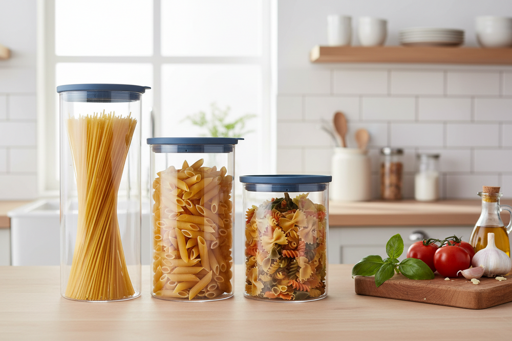 Ensemble de bocaux de conservation Cookinglife - Verre - ø 13 cm - 1,5 / 1,9 / 2,5 litres - 3 pièces