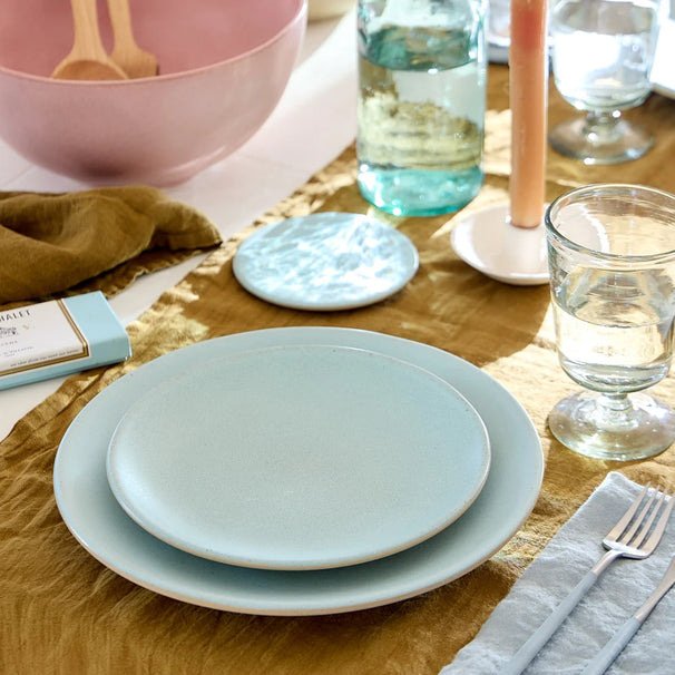 Costa Nova Assiettes à petit-déjeuner / Assiettes à dessert Arenito Aqua ø 22 cm - 6 pièces